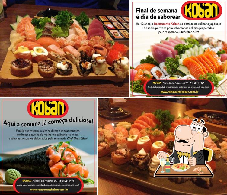 Sashimi e ceviche em Koban