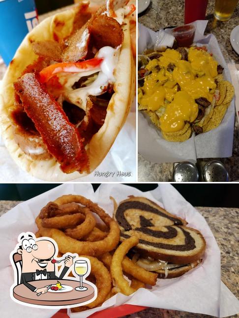 Food at Kappy’s Bar and Grill gaming lounge
