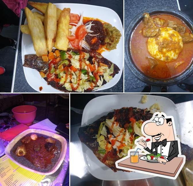 Food at African Base Restaurant