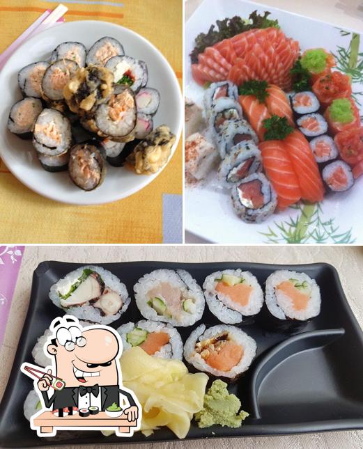 Prove diversas opções de sushi