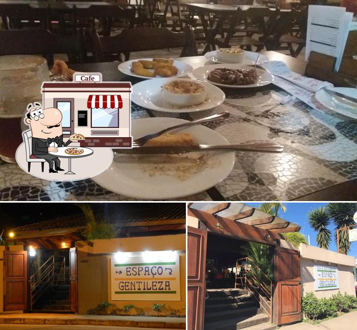 Confira a foto apresentando exterior e mesa de jantar no Gentileza Restaurante