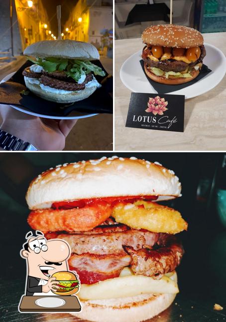 Try out a burger at Lotus Café, bistrot, music, drink