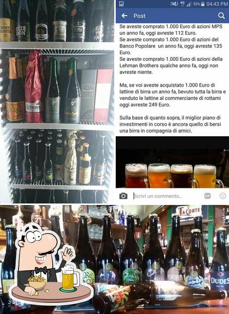 Puoi prenderti un rinfrescante bicchiere di birra chiara o scura