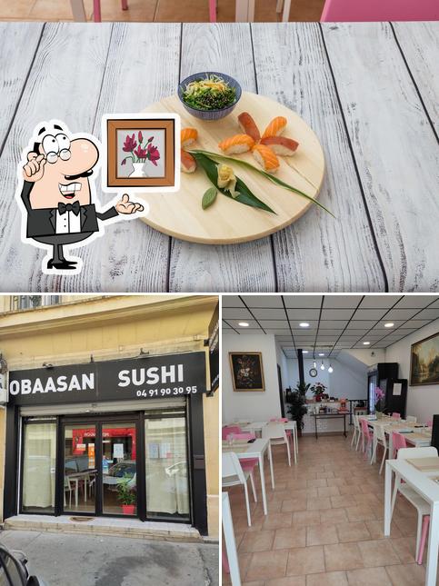 L'intérieur de Obaasan Sushi