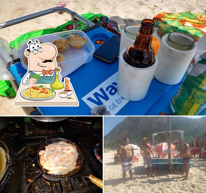 Entre diferentes coisas, comida e cerveja podem ser encontrados no Restaurante e Bar Recanto do Marujo