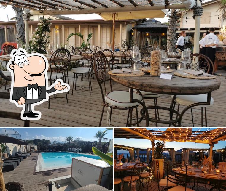 Gli interni di Osteria sul Mare