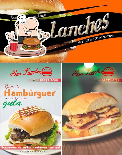 Experimente um hambúrguer no San Lanches