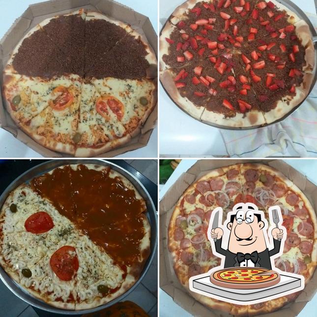 Peça diferentes variedades de pizza