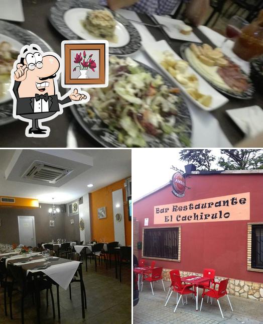 Внутреннее оформление и еда в El cachirulo