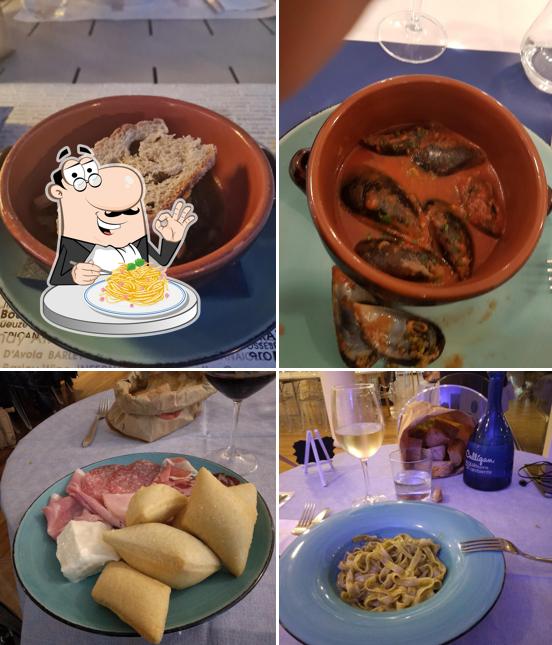 Spaghetti alla carbonara al Ristorante Luna Blu