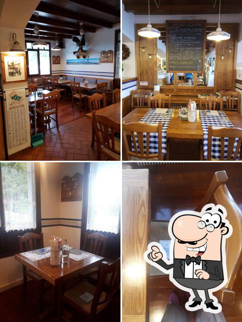Посмотрите на внутренний интерьер "Taverna all'Urogallo"