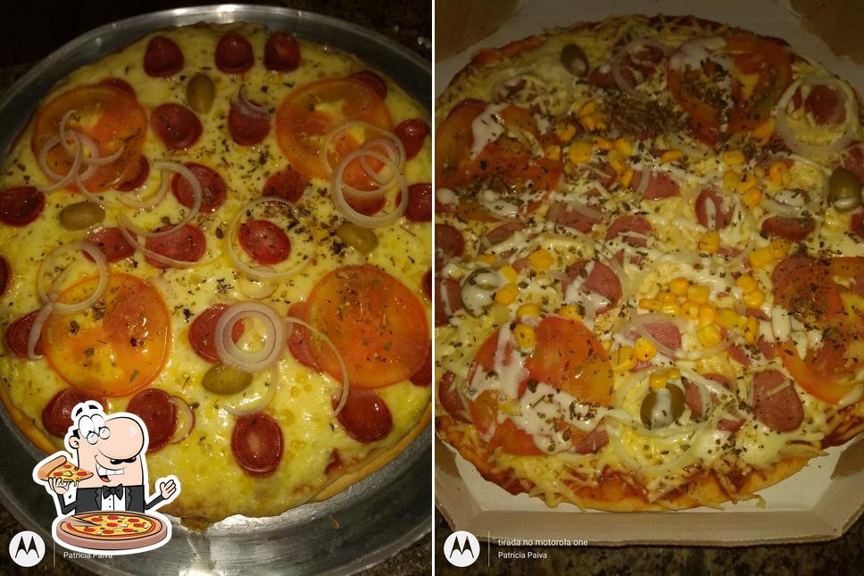 Escolha diferentes variedades de pizza