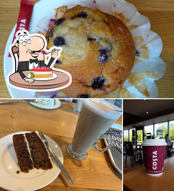 Costa Coffee serves a selection of desserts