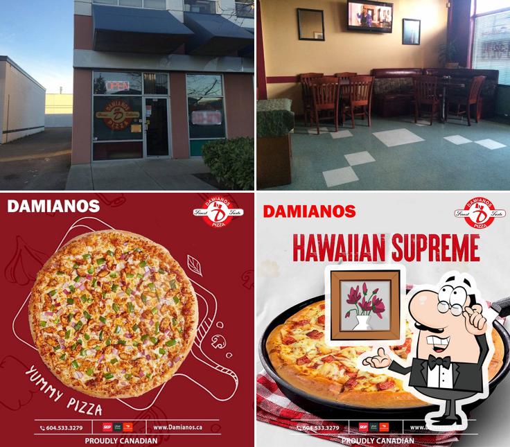 Entre la variedad de cosas que hay en Damianos Pizza también tienes interior y comida