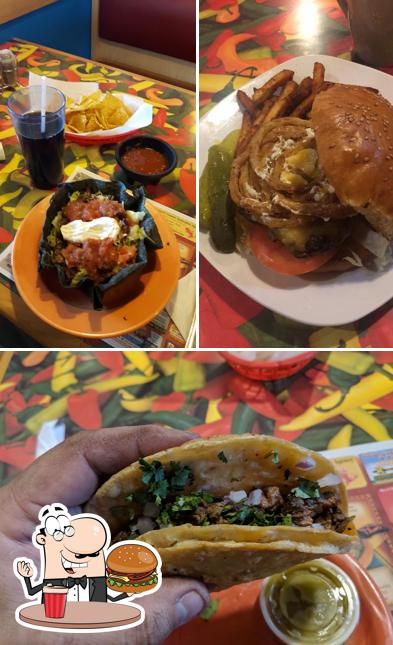 Get a burger at El Norteno Mexican Grill