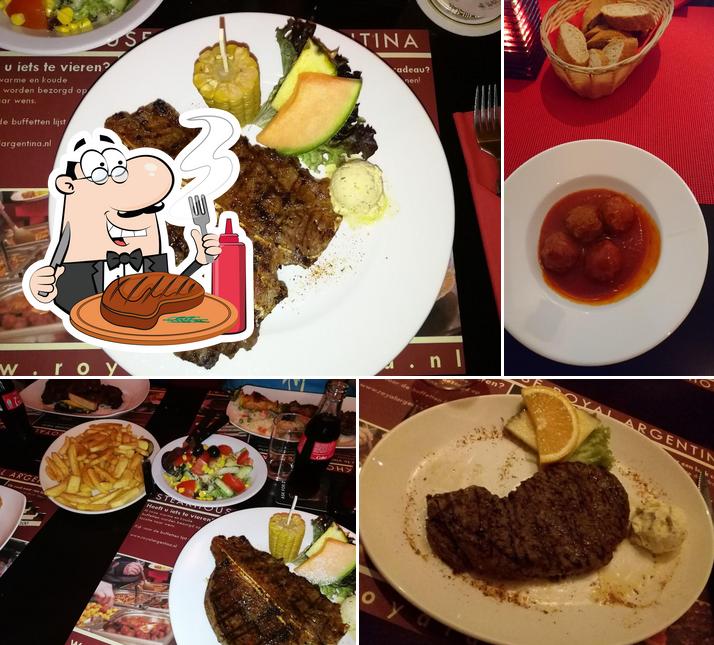 Pide una receta con carne en Steakhouse Royal Argentina