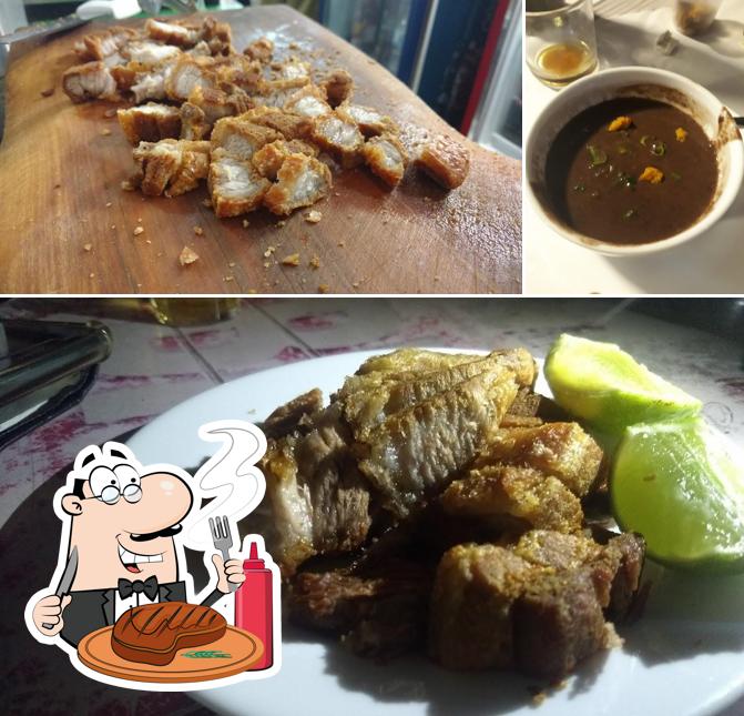 Peça pratos de carne no Boteko do Borracha