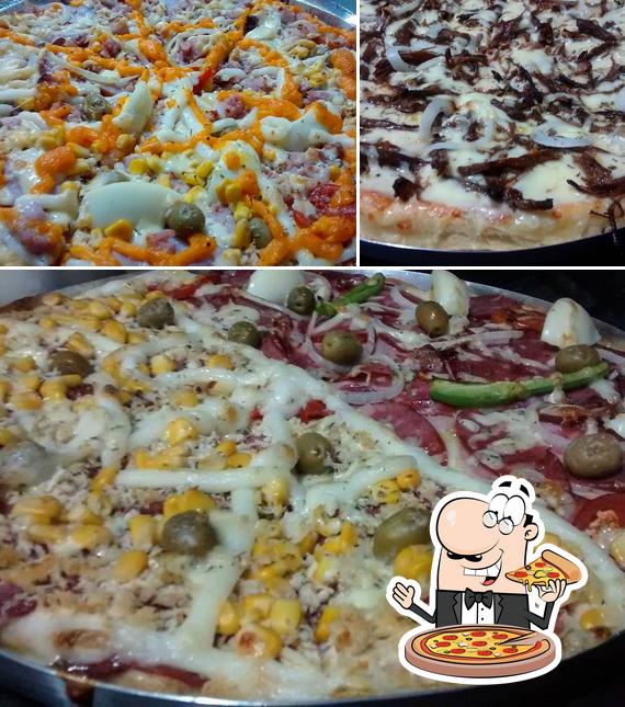 Consiga diferentes tipos de pizza