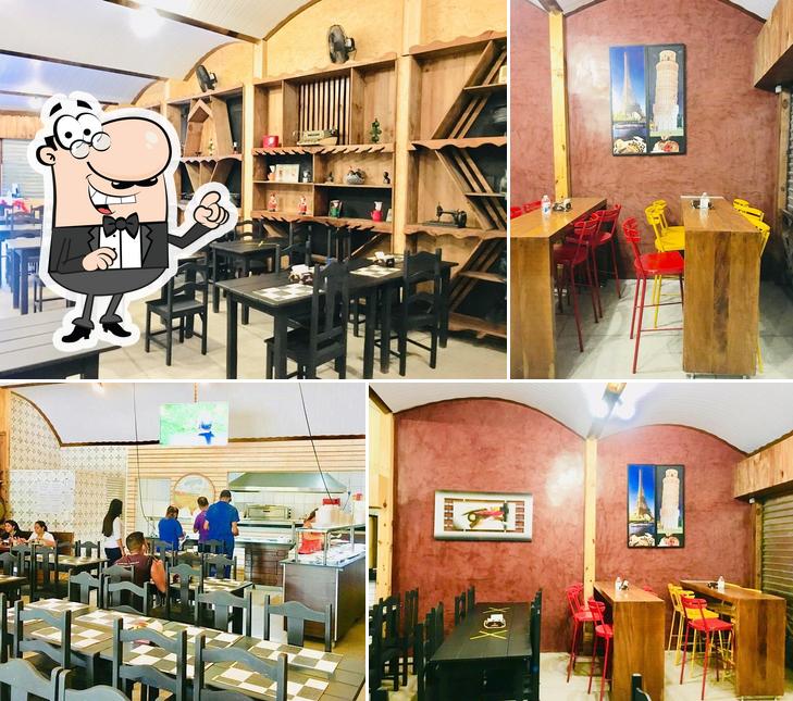 O interior do Pizzaria Nobre Sabor