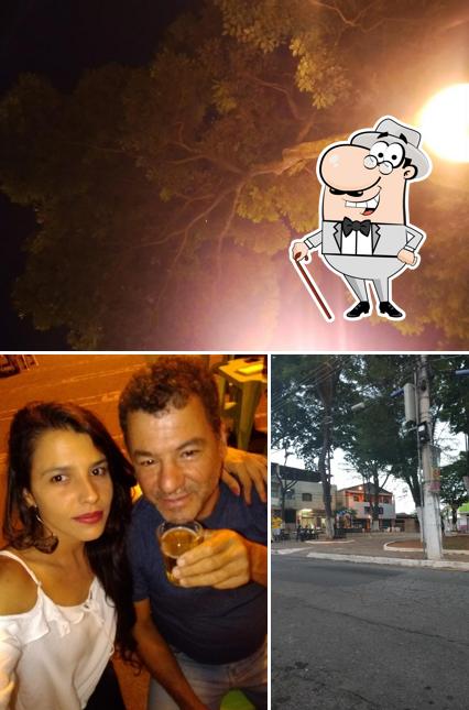 Confira a ilustração mostrando exterior e balcão de bar no Canteiros Bar