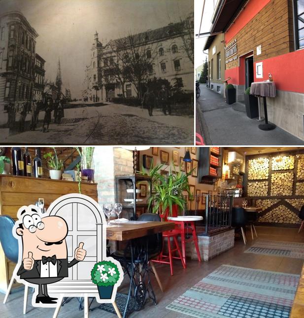 La esterno e interni del ristorante