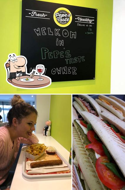 Estas son las imágenes que muestran comida y pizarra en Pepe's Taste