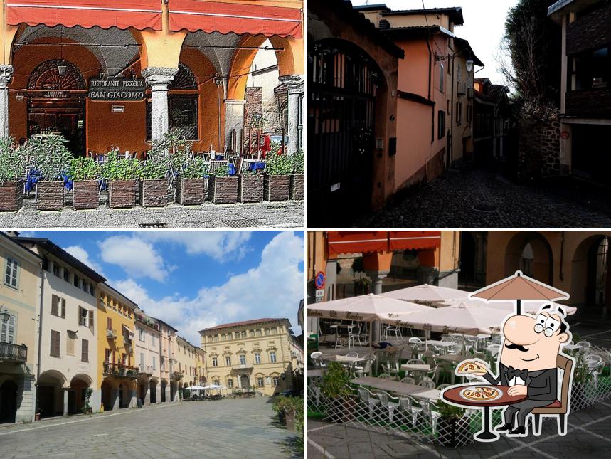 Curiosa tra l'area esterna di Pizzeria Ristorante San Giacomo