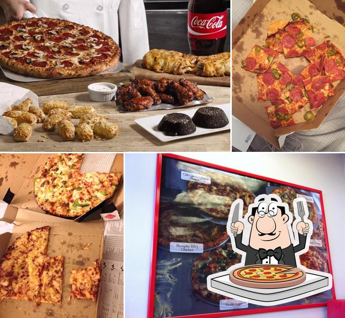 Try out pizza at Domino's Pizza