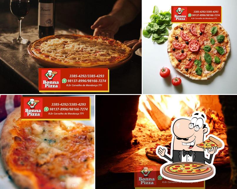 Escolha diferentes tipos de pizza