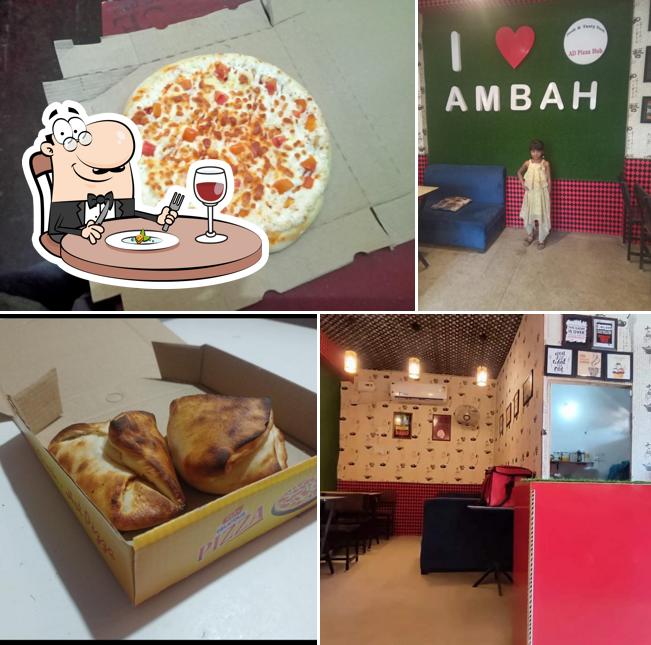 Food at Ad pizza hub ambah