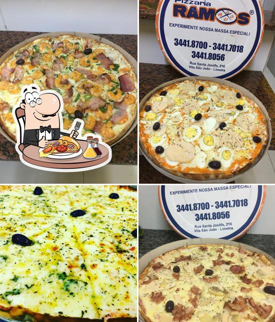 Peça diferentes variedades de pizza