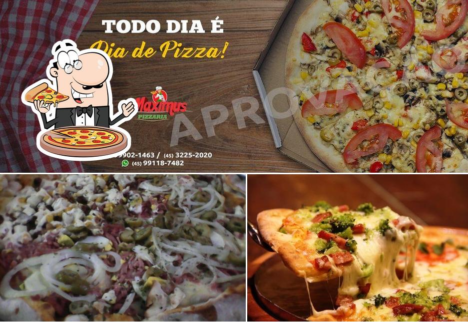 Peça diferentes tipos de pizza