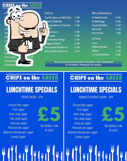 Chips on The Green in Aberdeen Restaurant menu and reviews