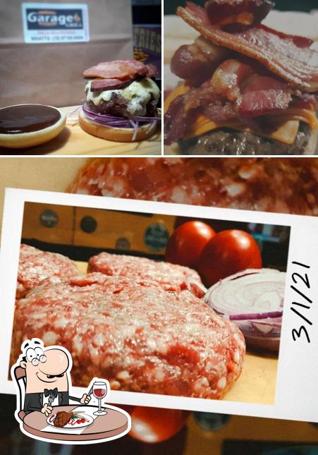 Escolha refeições de carne no Garage Burguer Grill