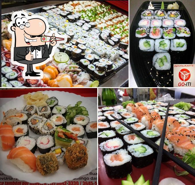 Escolha diferentes opções de sushi