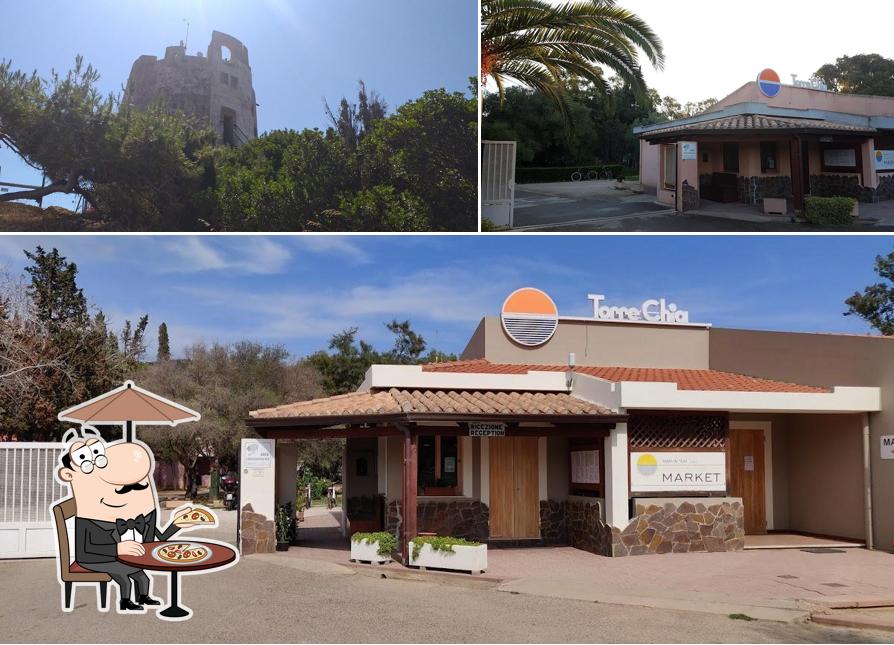 Gli esterni costituiscono una caratteristica importante di Campeggio Torre Chia