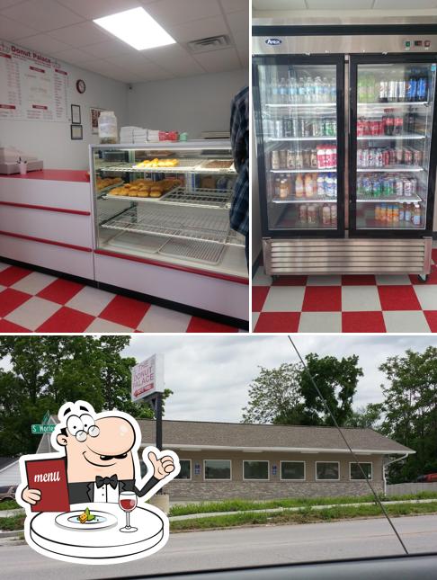Check out the picture displaying food and exterior at Donut Palace Moberly, Missouri