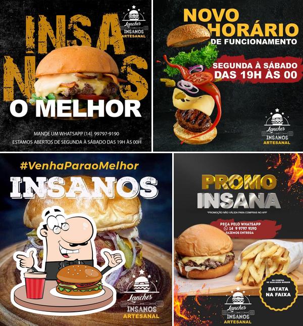 Consiga um hambúrguer no Lanches insanos