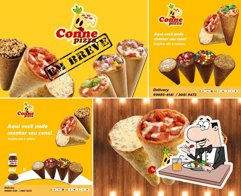 Comida em Cone Pizza - Pizza cone