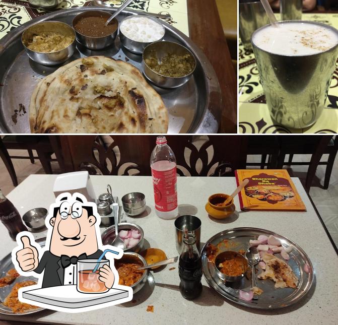 The picture of Bharawan Da Dhaba’s drink and food