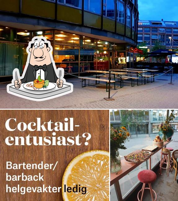 Take a look at the photo depicting food and exterior at Drammen Cocktails