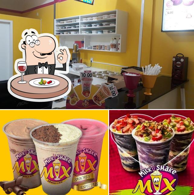 Esta é a foto ilustrando comida e interior no milk shake mix - Açai e Milk Shake