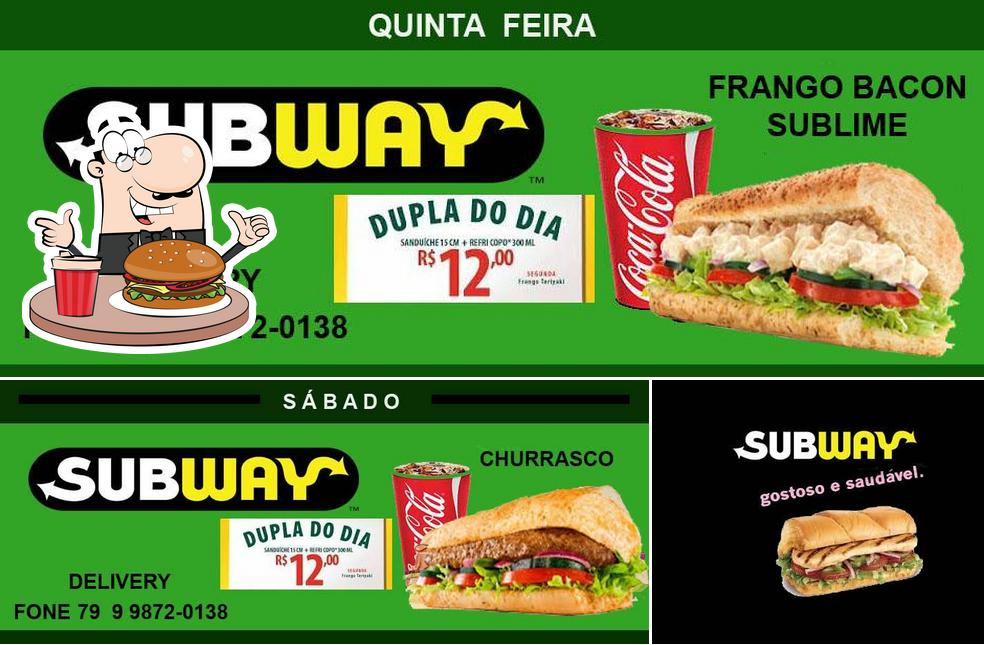 Experimente um hambúrguer no Subway