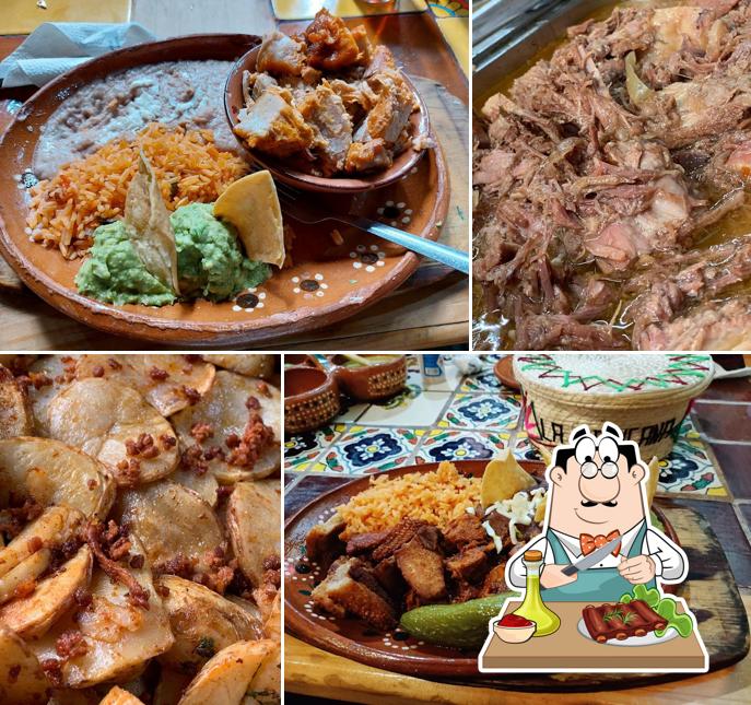 Meat meals are served at Los Frijoles Merendero y Cantina