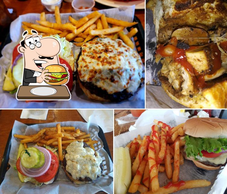 Order a burger at Lunker's Sports Grill