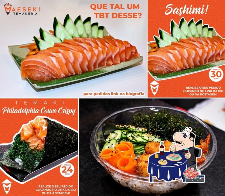 Sashimi em Maeseki Temakeria