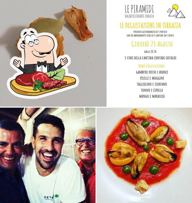 Pasti a base di carne sono disponibili a Ristorante le piramidi