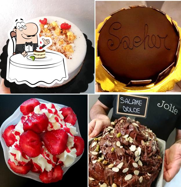 Jolie Bar e Gelateria offre une sélection de plats sucrés