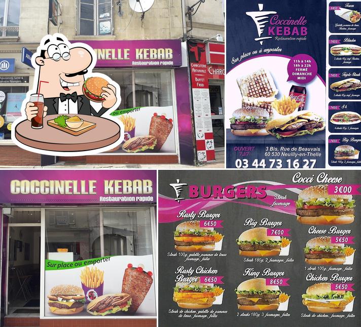 Les hamburgers de KEBAB COCCINELLE will satisferont différents goûts