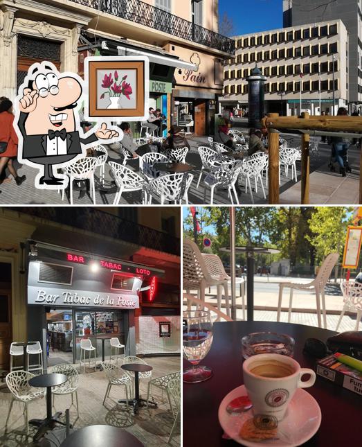 Take a look at the photo depicting interior and food at Bar Tabac de la Poste